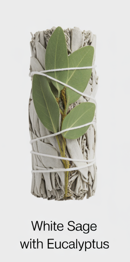 WHITE SAGE WITH EUCALYPTUS